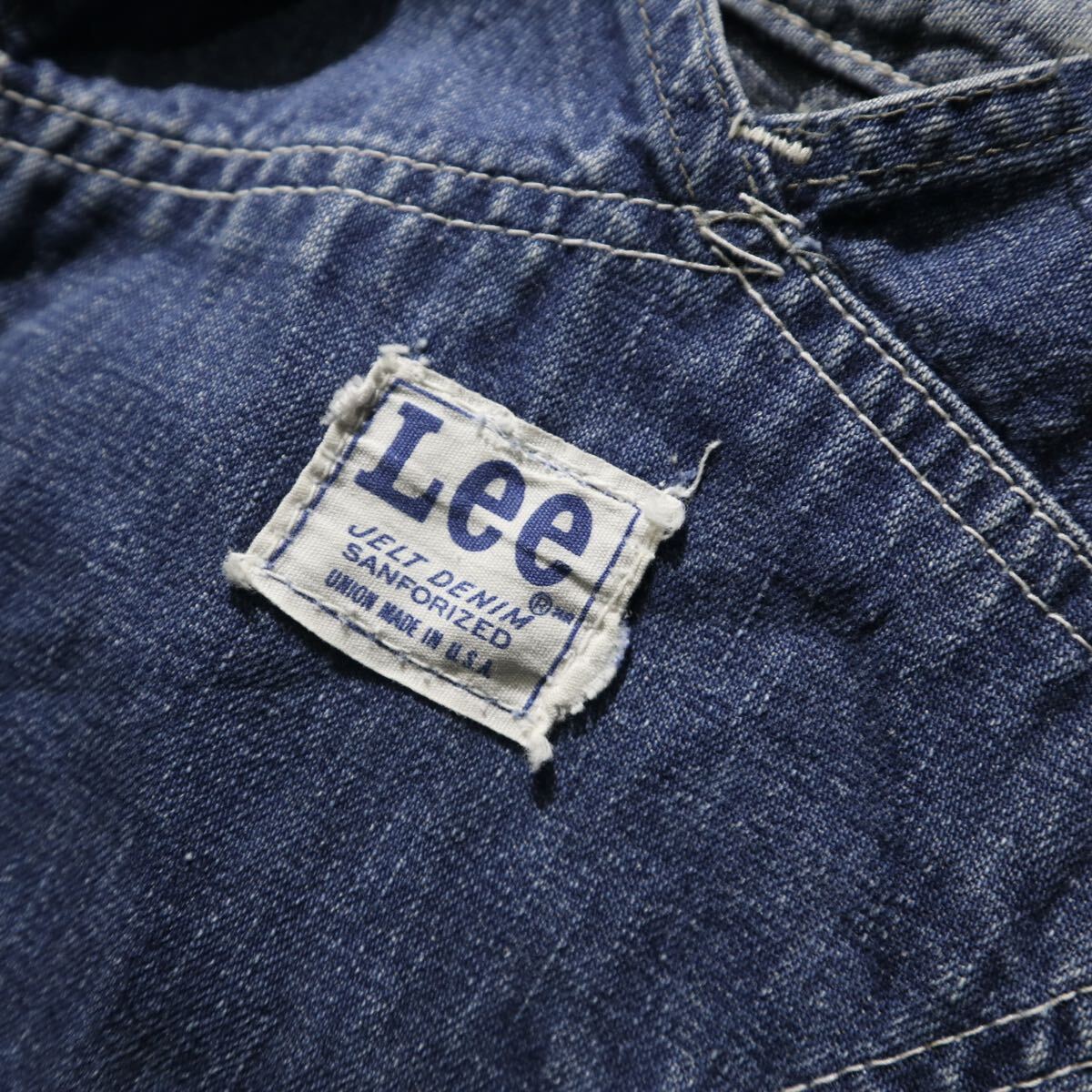 [ prompt decision ]60-70s Lee jelt denim Lee gel to Denim overall coverall damage USA America made old clothes Vintage Vintage 