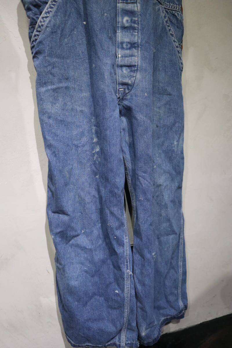 [ prompt decision ]60-70s Lee jelt denim Lee gel to Denim overall coverall damage USA America made old clothes Vintage Vintage 