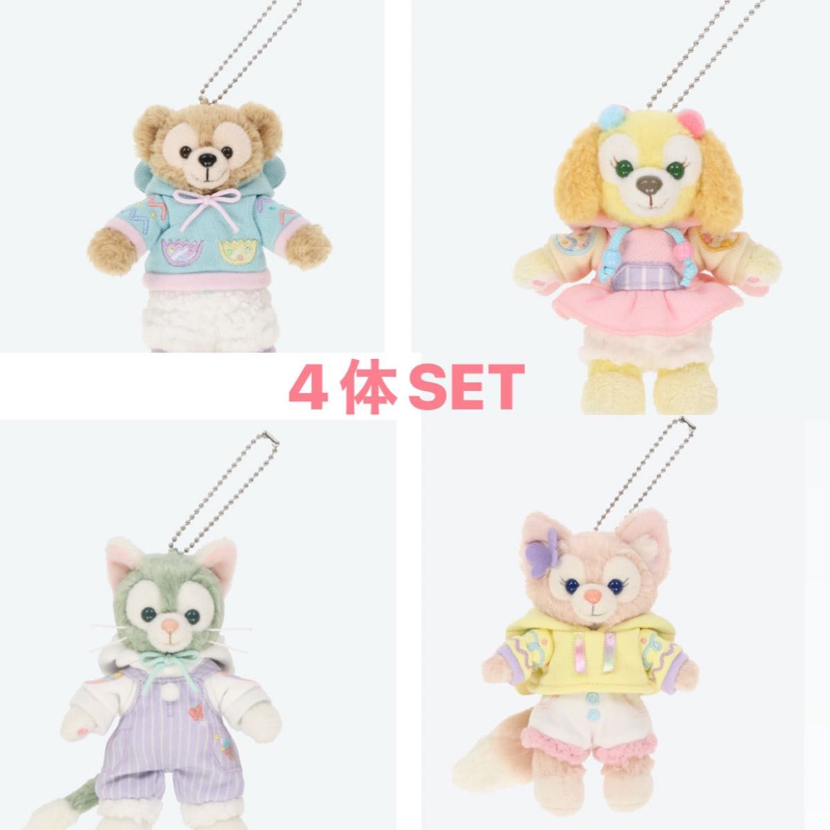 ぬいぐるみバッジ 4体SET 「ダッフィー&フレンズのカム ぬいぐるみバッジ 4体SET 「ダッフィー&フレンズのカム