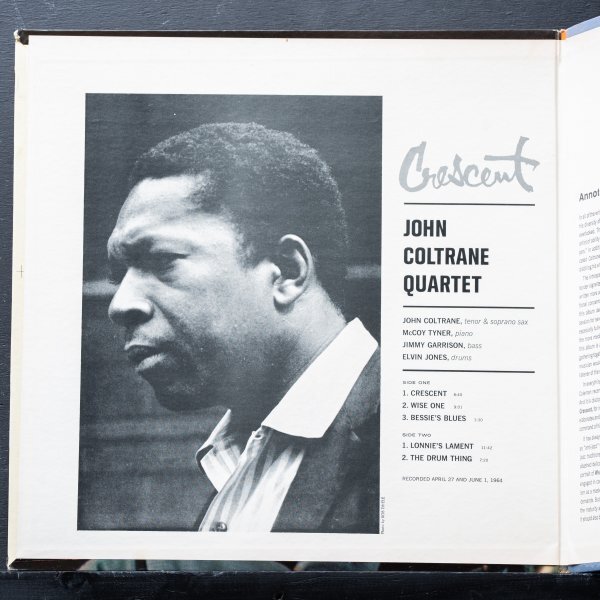 【米オリジナル】JOHN COLTRANE MONO盤 ツヤ有りオレンジ CRESCENT ジョンコルトレーン IMPULSE 名盤 McCOY TYNER / ELVIN JONES_画像3