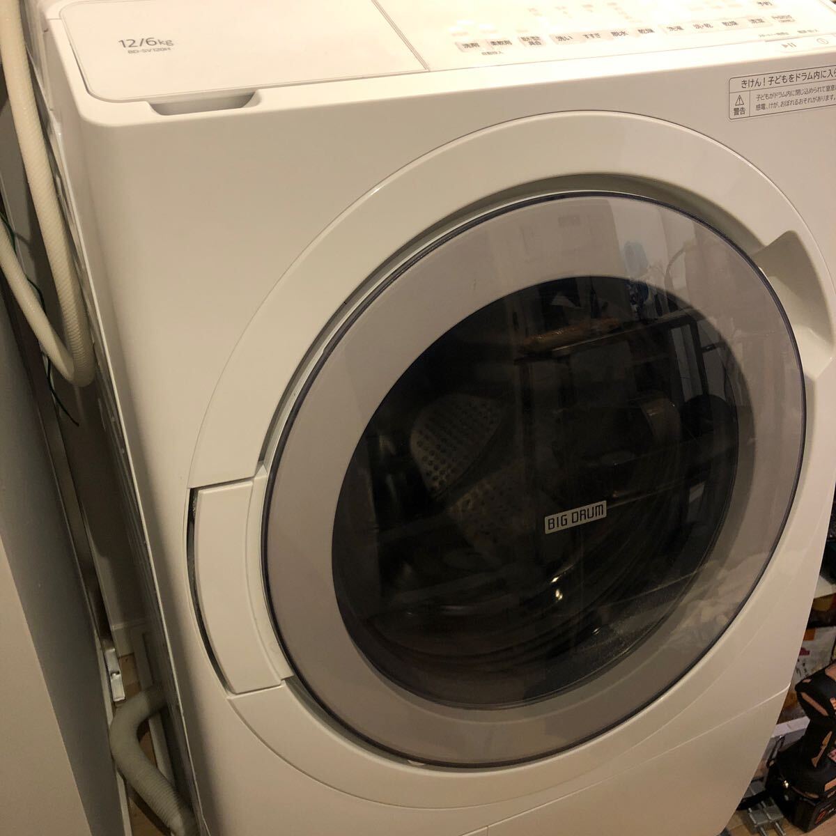 未使用に近い　日立　洗濯機 BD-SV120HL 2022年製ビッグドラム 風アイロン ナイアガラ洗浄 洗濯12kg/乾燥6kg _画像6