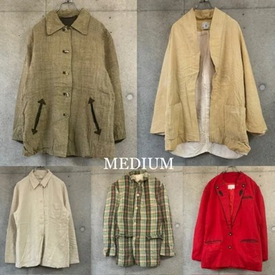 10着 リネンジャケットMIX Men's M~XL ユーロ古着 US古着 リネンテーラード 検品済 SRC古着卸 セット まとめ売り 仕入れ 卸売りの画像2