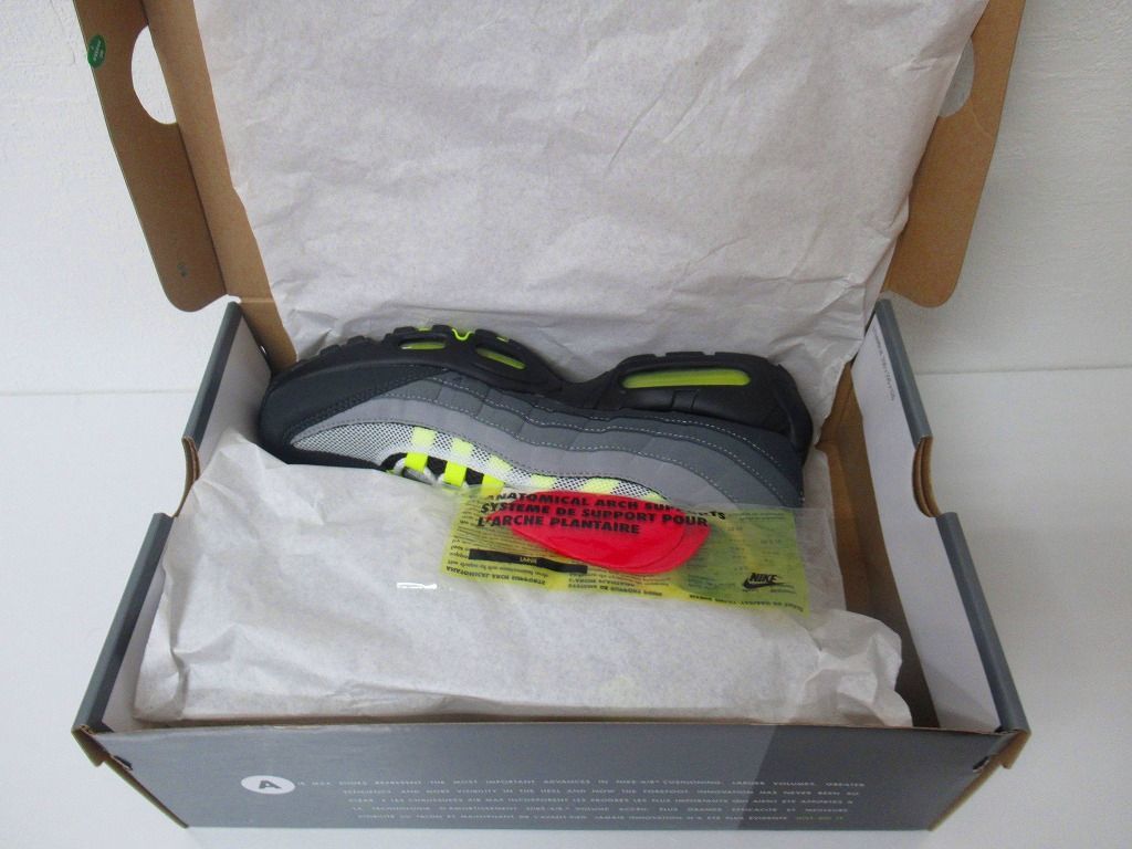 国内正規 新品未使用 NIKE AIR MAX 95 OG BLACK/YELLOW LT GRAPITE US8.5 26.5cm CT1689 001 ブラック/ネオンイエロー/ライトグラファイト_画像5