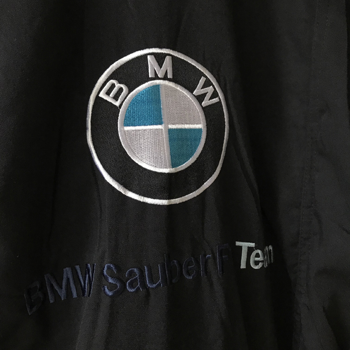 00s BMW Sauber F1 つなぎ 黒 S ロゴ刺繍 ツナギ オールインワン ジャンプスーツ メカニック 作業着 車 ガレージ intel dell puma 企業ロゴの画像7