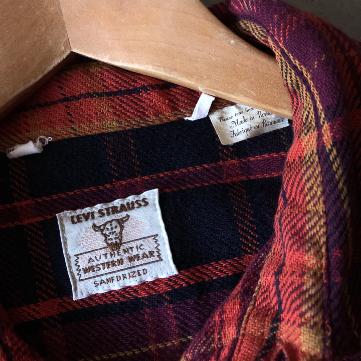 LEVI'S VINTAGE CLOTHING ネルシャツ メンズ S ショートホーン ルーマニア製 LVC リーバイス ヴィンテージ クロージング シャツ アメカジ 2の画像7