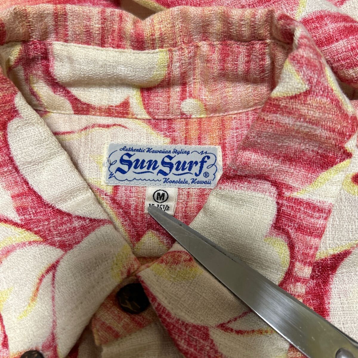 美品 SUN SURF アロハシャツ M サンサーフ 半袖シャツ 東洋エンタープライズ ハイビスカス