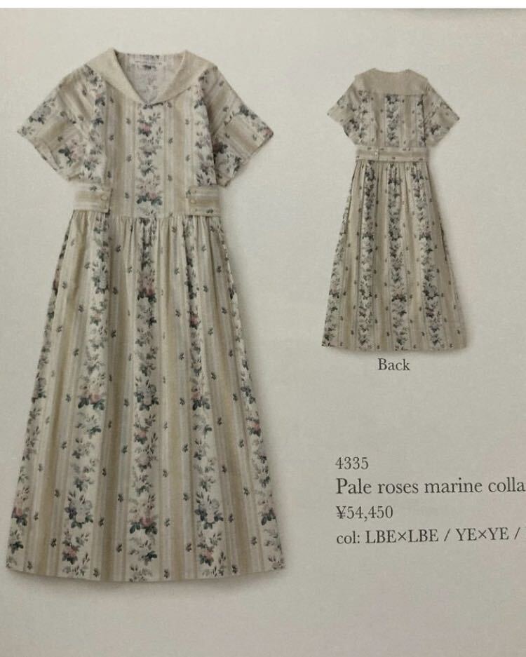 ジェーンマープル ドンルサロン 54,450円 マリンカラードレス ワンピース jane marple セーラーカラー 花柄 セーラーワンピース セーラー服_画像5