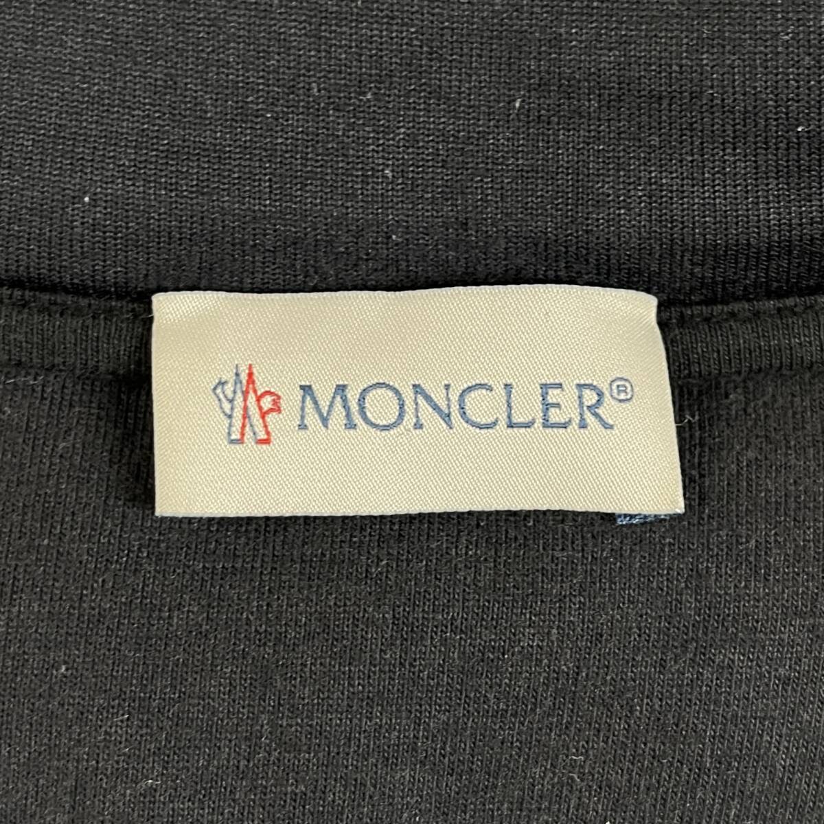 稀少L! モンクレール ブルゾン パーカー ブラック ジップアップ デカロゴワッペン MONCLER スタンドカラー マグリアカーディガン 黒_画像8