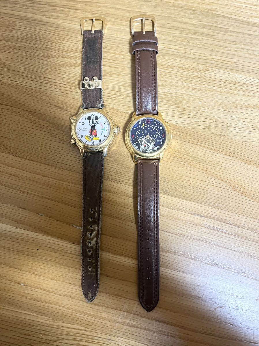 [1 иен ~] наручные часы ALBA Mickey Mouse 2 шт. комплект суммировать 