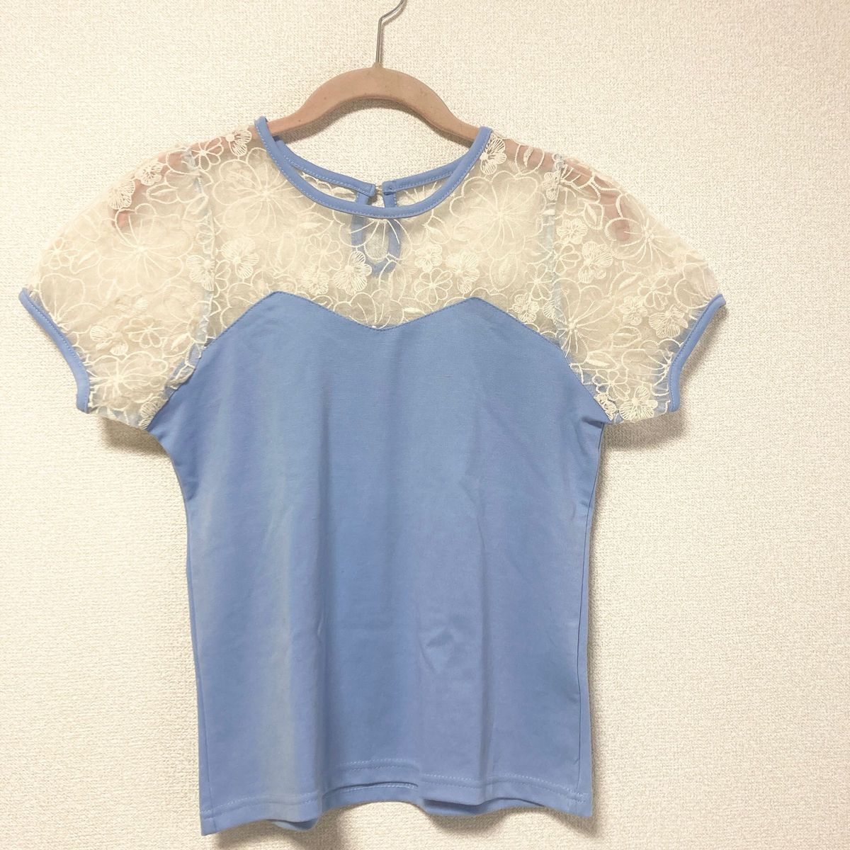 GRL グレイル　シースルー　花柄　刺繍　トップス 半袖 半袖Tシャツ