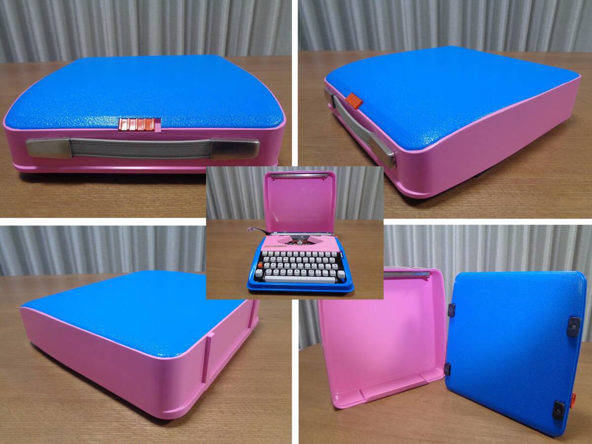 .. goods HERMES Baby Hermes Bay Be typewriter 1969 year made pink blue 