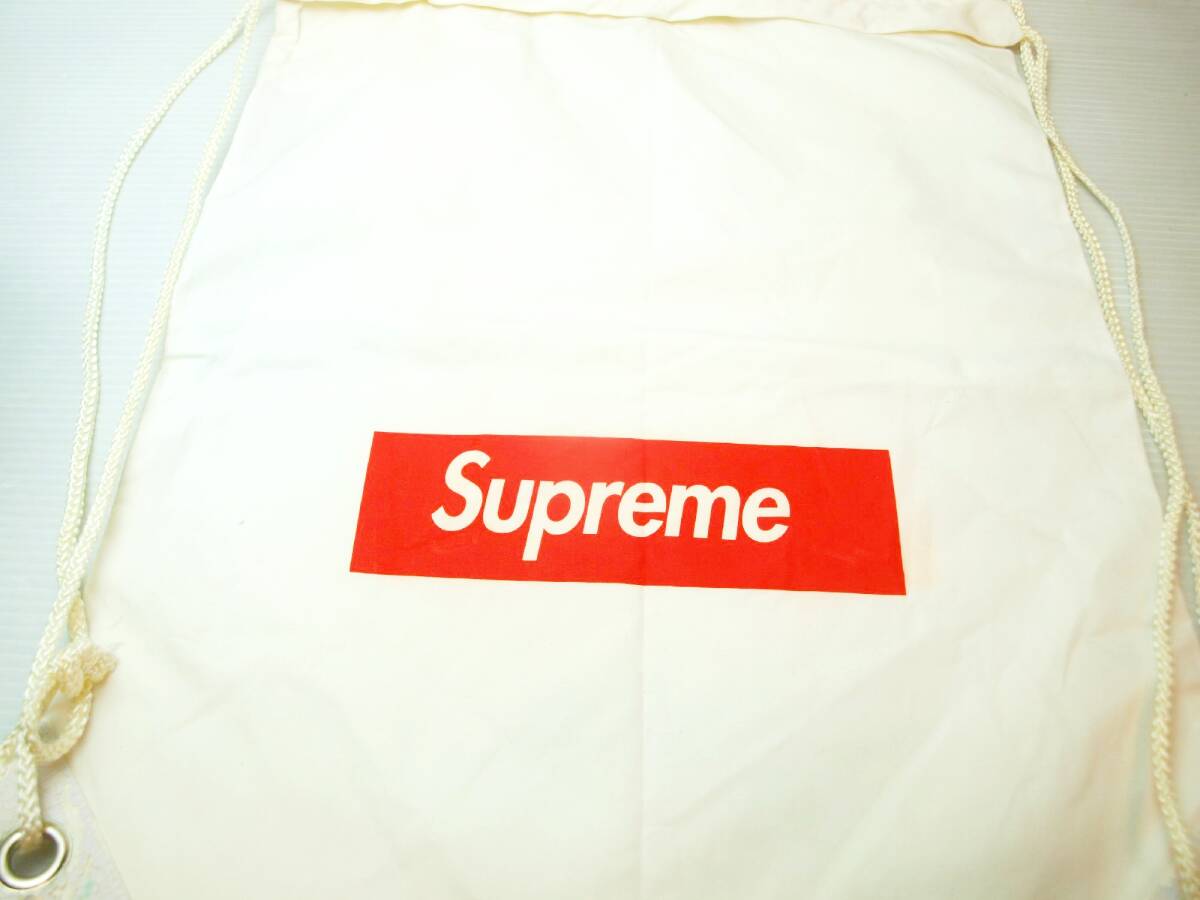 Supreme シュプリーム Drawstring Bag White ドローストリング バッグ 巾着袋 ホワイト 白 Box logo ボックスロゴ 新品未使用品 難あり_画像3