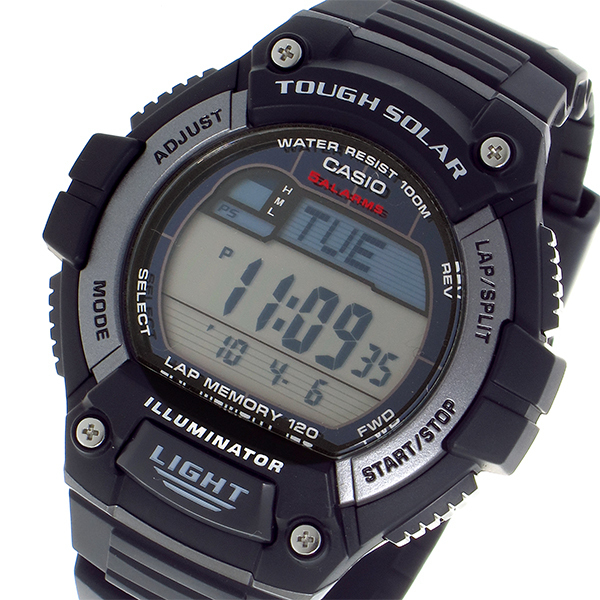 【新品・箱なし】カシオ CASIO タフソーラー デジタル メンズ 腕時計 W-S220-1A ブラック _画像2