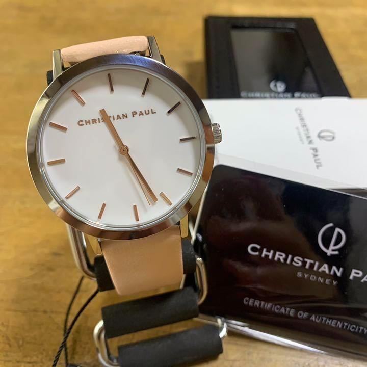 クリスチャンポール CHRISTIAN PAUL ロウ RAW クオーツ ユニセックス 腕時計 RW-01 シルバー/ピーチ ホワイト