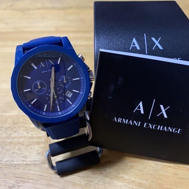 アルマーニエクスチェンジ ARMANI EXCHANGE クロノ クオーツ メンズ 腕時計 AX1327 ネイビー_画像4