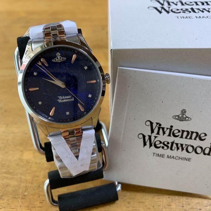 ヴィヴィアンウエストウッド VIVIENNE WESTWOOD 腕時計 メンズ レディース VV208DBLSR クォーツ ネイビー シルバー_画像4