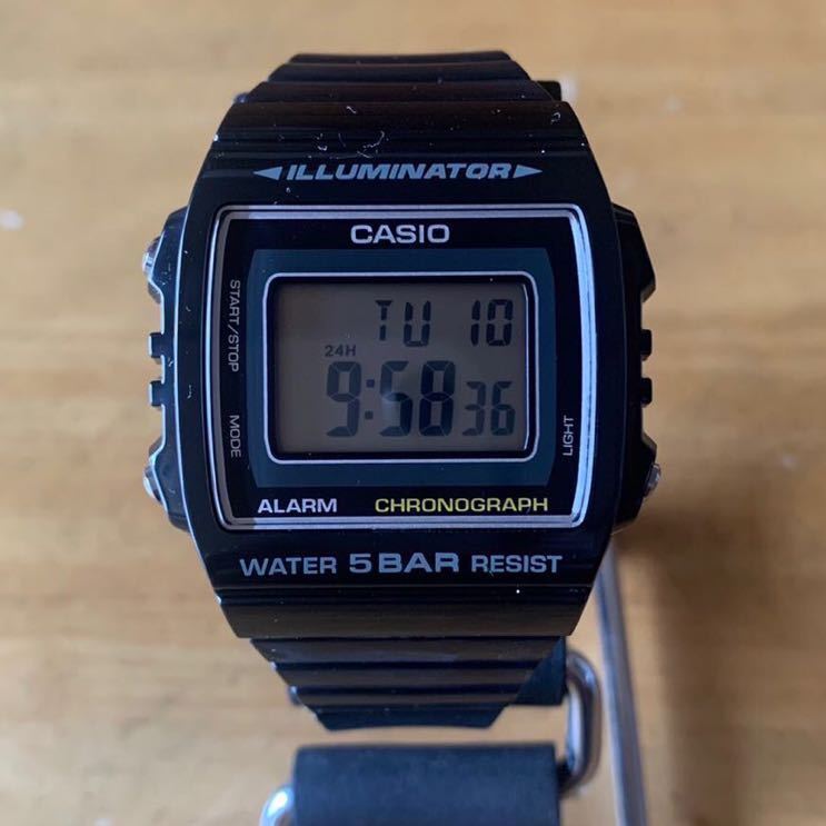 【新品・箱なし】カシオ CASIO クオーツ メンズ デジタル 腕時計 W-215H-1A　ブラック 液晶_画像2