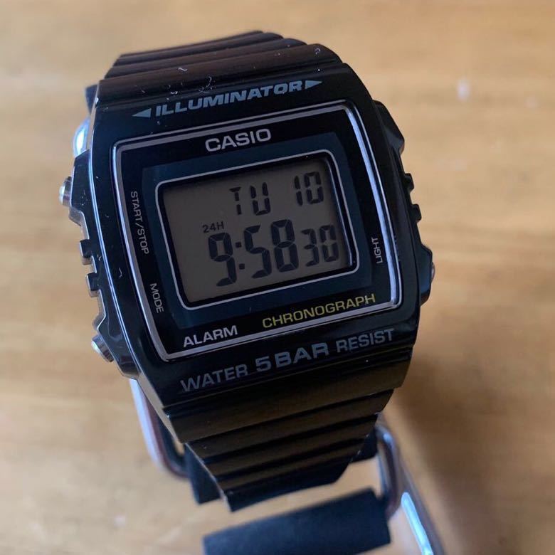 【新品・箱なし】カシオ CASIO クオーツ メンズ デジタル 腕時計 W-215H-1A　ブラック 液晶_画像3