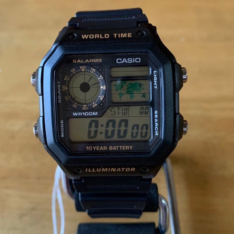 【新品・箱なし】カシオ CASIO スタンダード 10年バッテリー デジタル 腕時計 AE-1200WH-1B 液晶_画像2