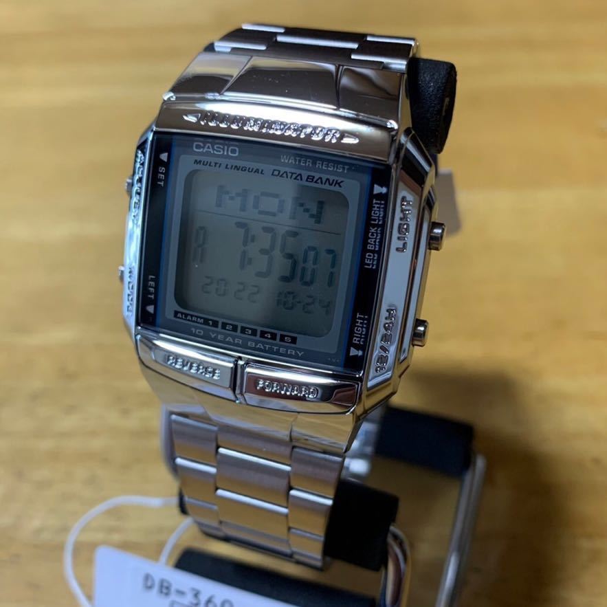 【新品・箱なし】カシオ CASIO データバンク DATA BANK デジタル メンズ デュアルタイム 腕時計 DB-360-1A 液晶の画像1
