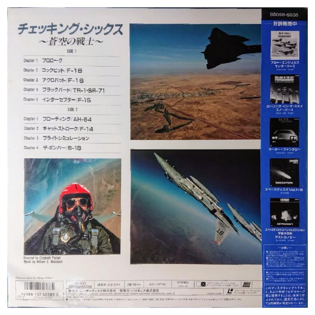 【格安！】レーザーディスク LASER DISC LD「チェッキング・シックス 蒼空の戦士 CHECKING SIX」