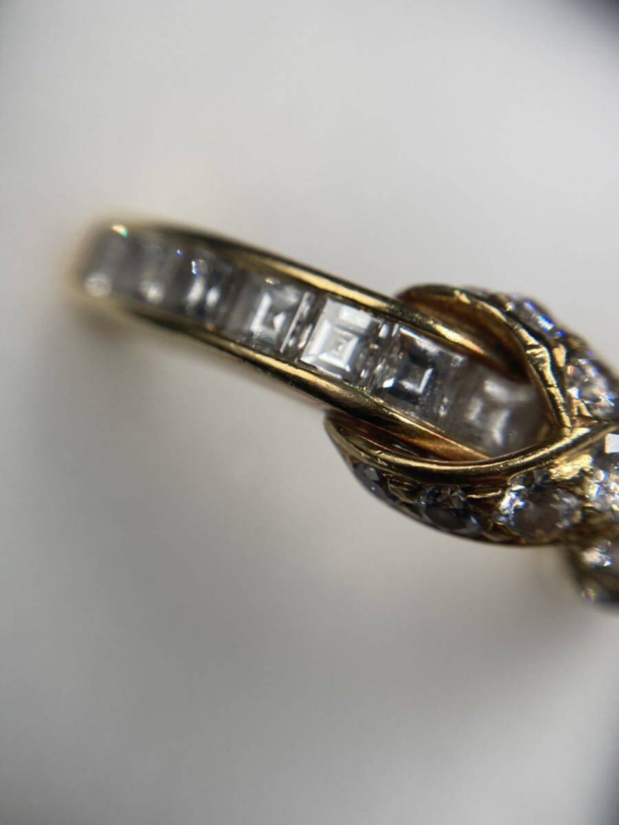 Tiffany&Co. ティファニー　指輪 リング ヴィンテージ アクセサリー ダイヤモンド750 約3.9g K18_画像5