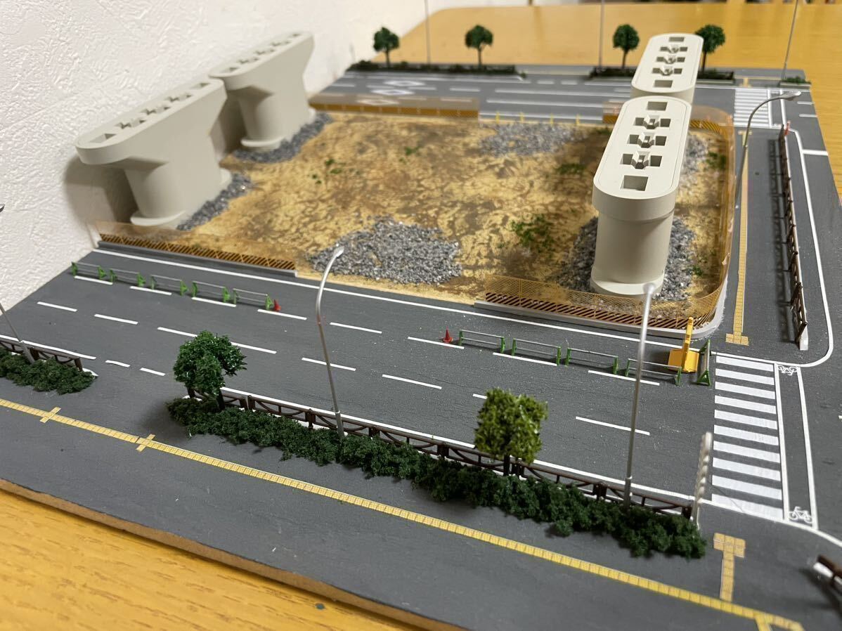 自作ジオラマ　1/150スケール　『高速道路の建設途中の工事現場』_画像3