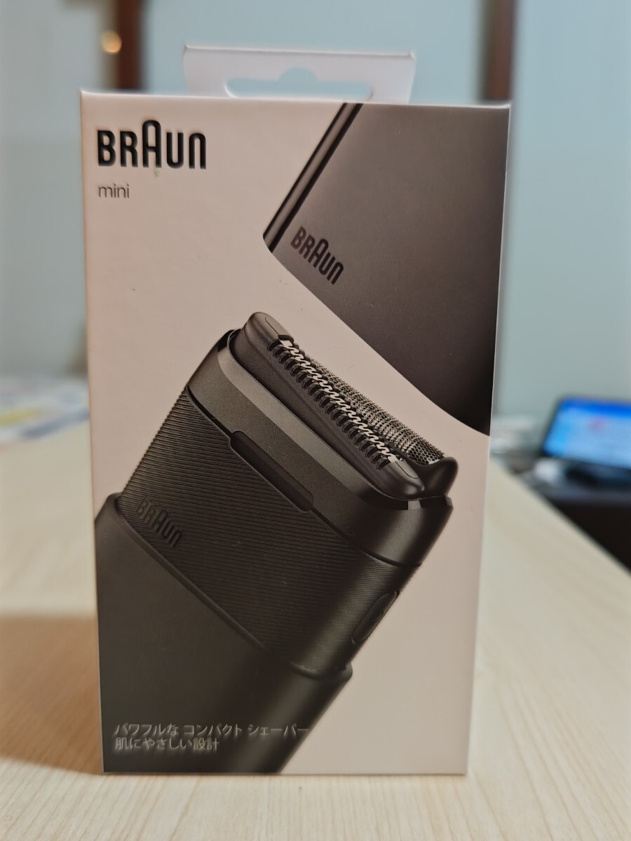 [ новый товар нераспечатанный ]BRAUN Brown Mini compact бритва M-1012( один иен старт )