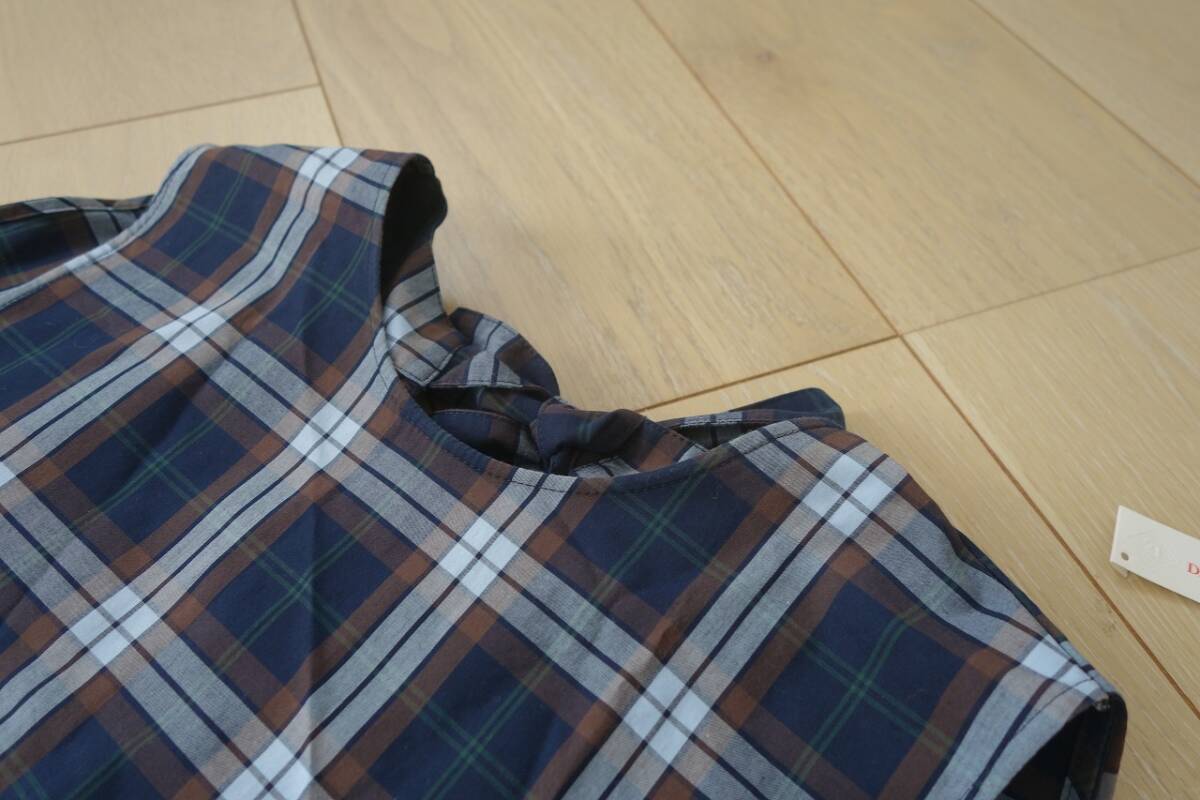  beautiful goods DRESSTERIOR Dress Terior cotton check pattern tunic blouse size 38