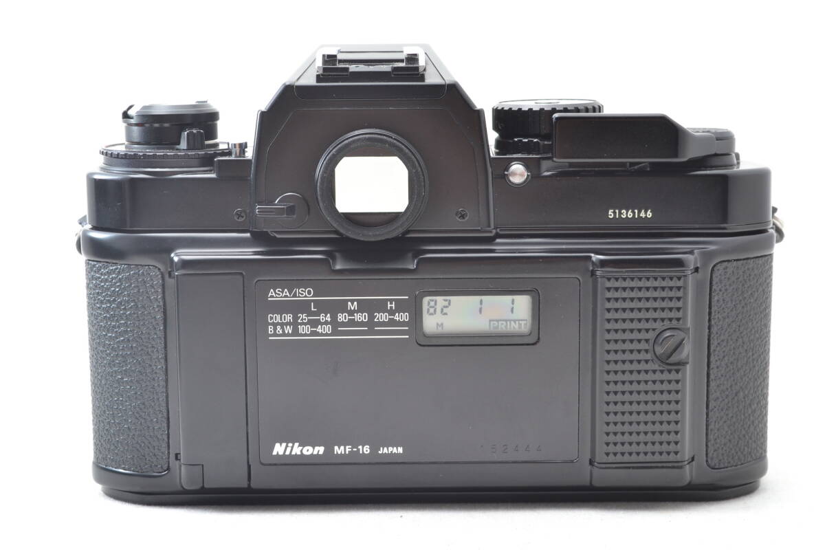 未使用に近い ニコン Nikon FA 一眼レフ MF フィルムカメラ ブラック ボディ MF-16 データバック #6055の画像4