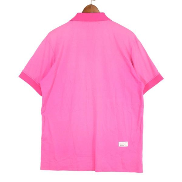 DECEMBERMAY ディセンバーメイ 春夏 半袖 ロゴワッペン ポロシャツ Sz.XL　メンズ 大きいサイズ 日本製 ピンク　E4T00786_4#A_画像4