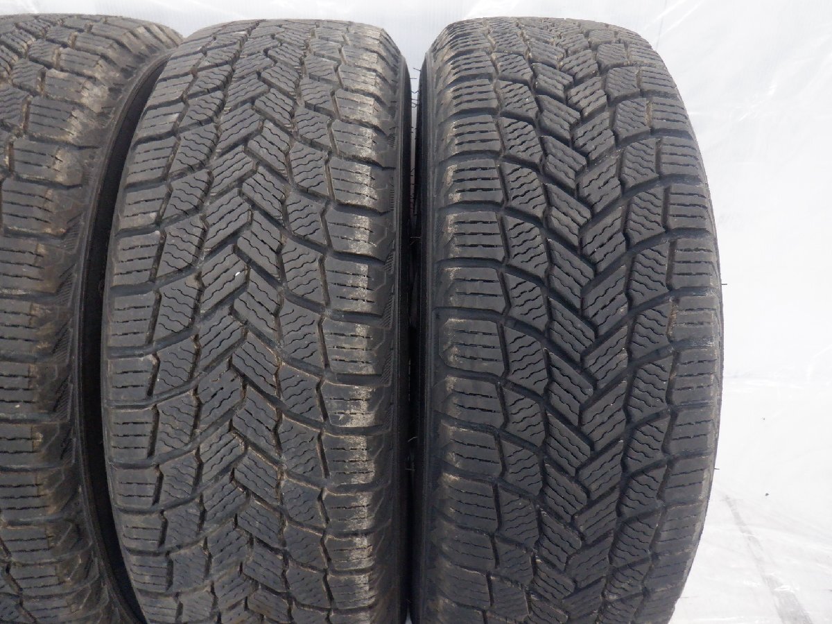 ☆22年製 バリ山☆ 5H 100 6JJ +55 15インチ スバル純正 鉄 スチールホイール スタッドレス タイヤ 195/65R15 MICHELIN 4本 キャップ付の画像9