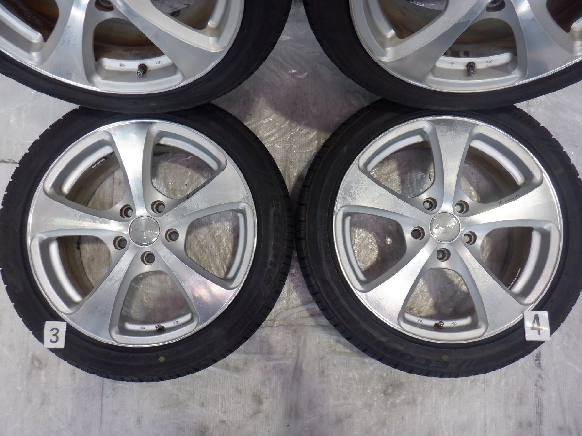 ☆バリ山☆ 5H 114.3 7JJ +53 17インチ 社外品 weds ウェッズ Leonis レオニス アルミホイール タイヤ 215/45R17 BRIDGESTONE 4本の画像4