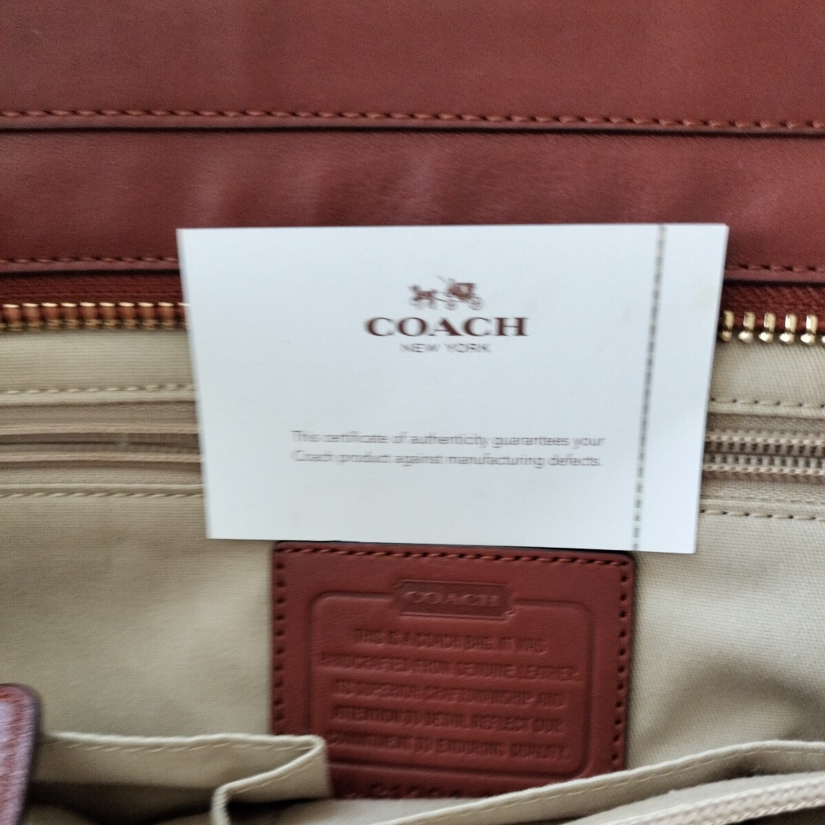 COACH レザー レガシー タッセル トートバッグ 茶色 未使用 送料無料_画像10