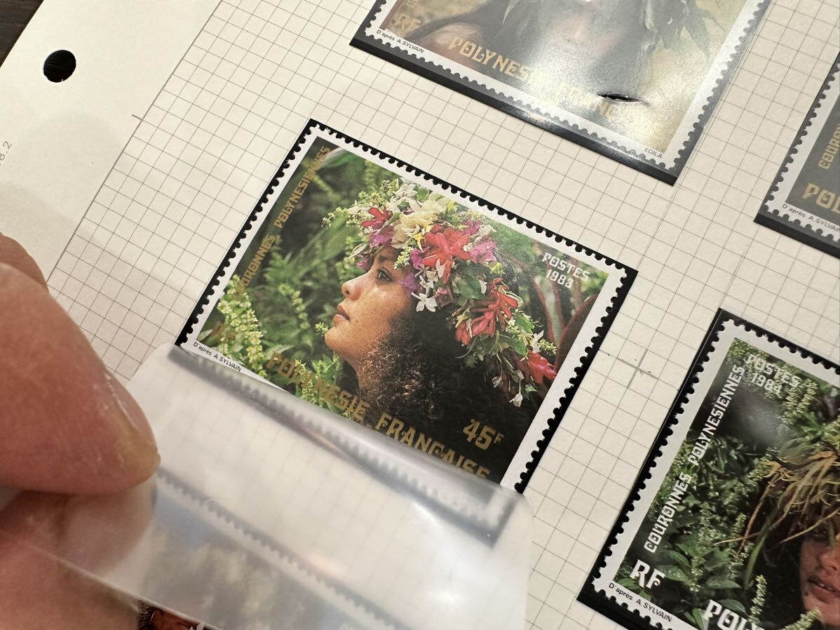 1983〜1984年仏領ポリネシア発行 花冠6種切手の画像4