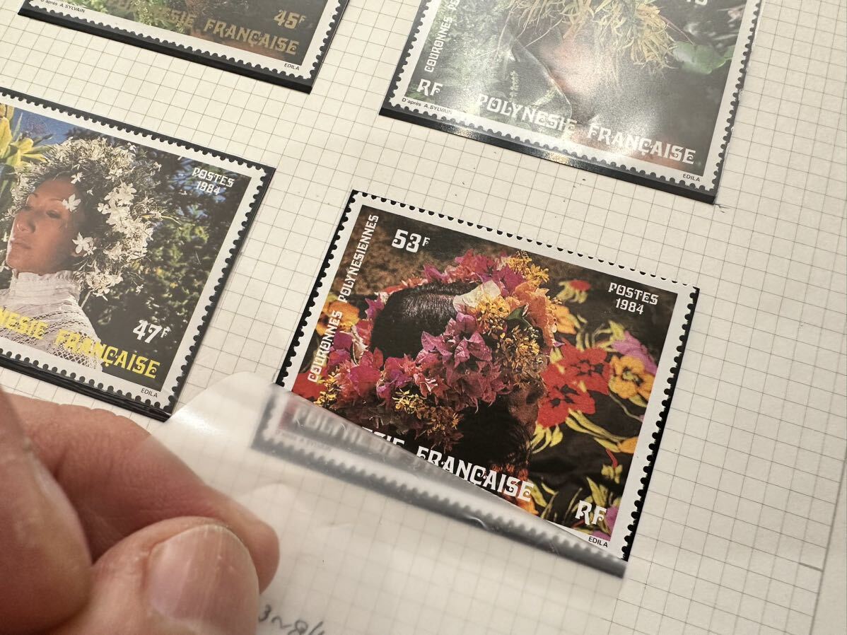 1983〜1984年仏領ポリネシア発行 花冠6種切手_画像7