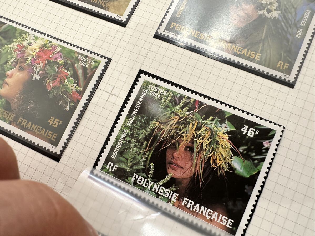 1983〜1984年仏領ポリネシア発行 花冠6種切手_画像5