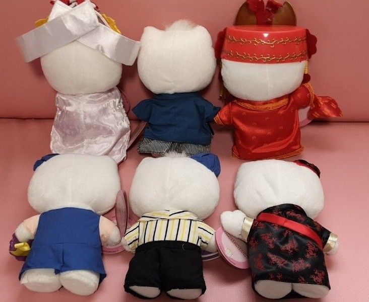 ハローキティ ぬいぐるみ 6体セット タグ付き 2000年 ハローキティ ぬいぐるみ 6体セット タグ付き 2000年