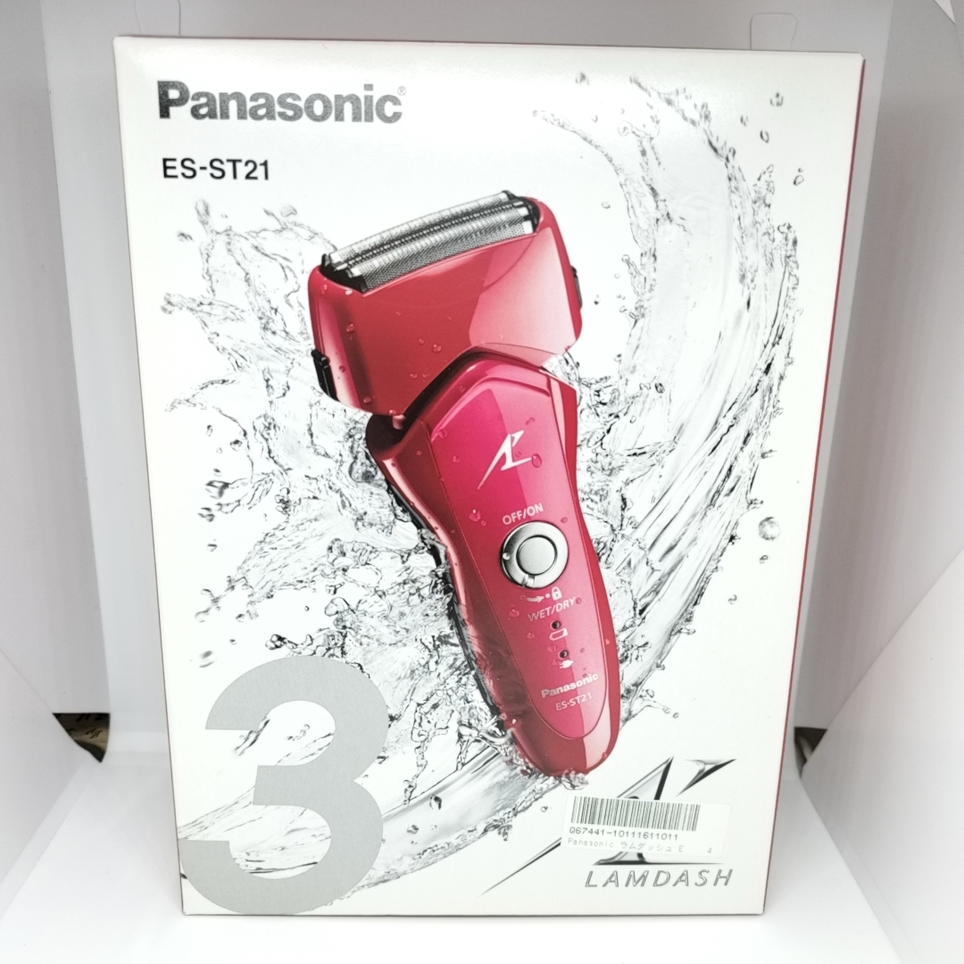 6893★【新品未使用】Panasonic パナソニック ES-ST21-R ラムダッシュ メンズシェーバー 3枚刃 髭剃り 赤 レッド 60サイズ発送_画像1