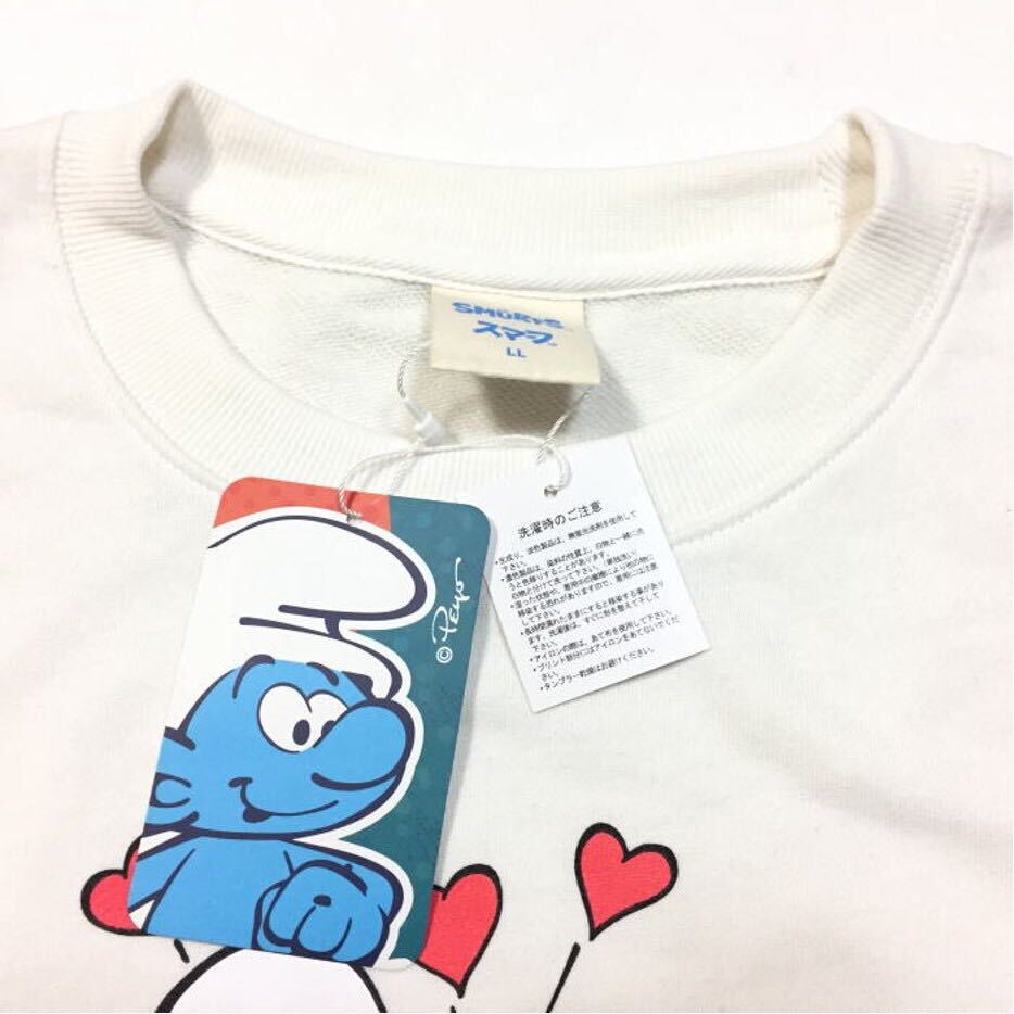 新品 正規 ＸＬ スマーフ SMURFS ビッグシルエット 裏毛 プリントトレーナー スウェット 裏毛スウェット　裏毛トレーナー 大きいサイズ_画像8