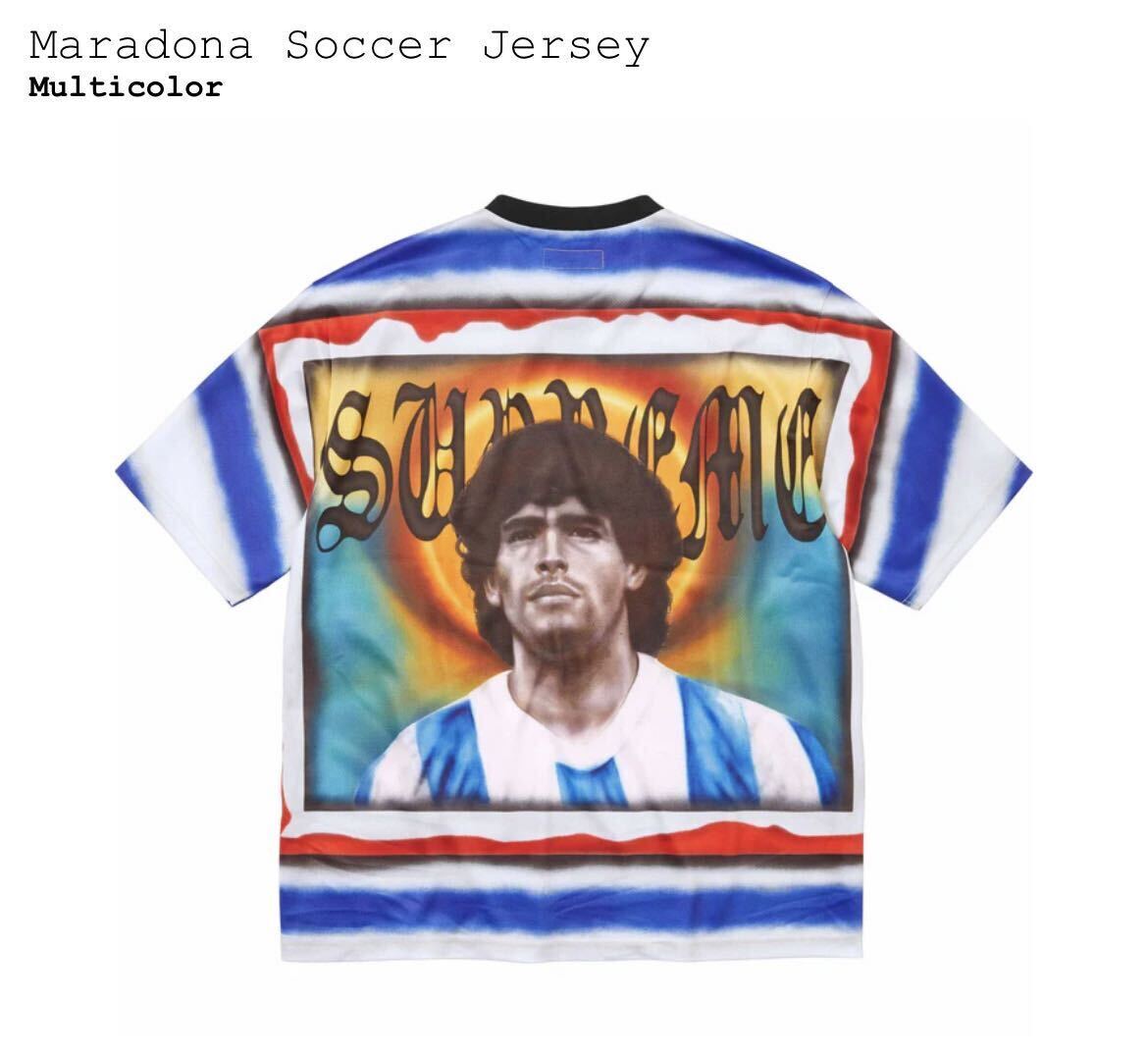 送料無料 Supreme 24SS Week8 Maradona Soccer Jersey Multicolor L シュプリーム マラドーナ サッカー ジャージ 新品 新作 正規 全タグの画像2