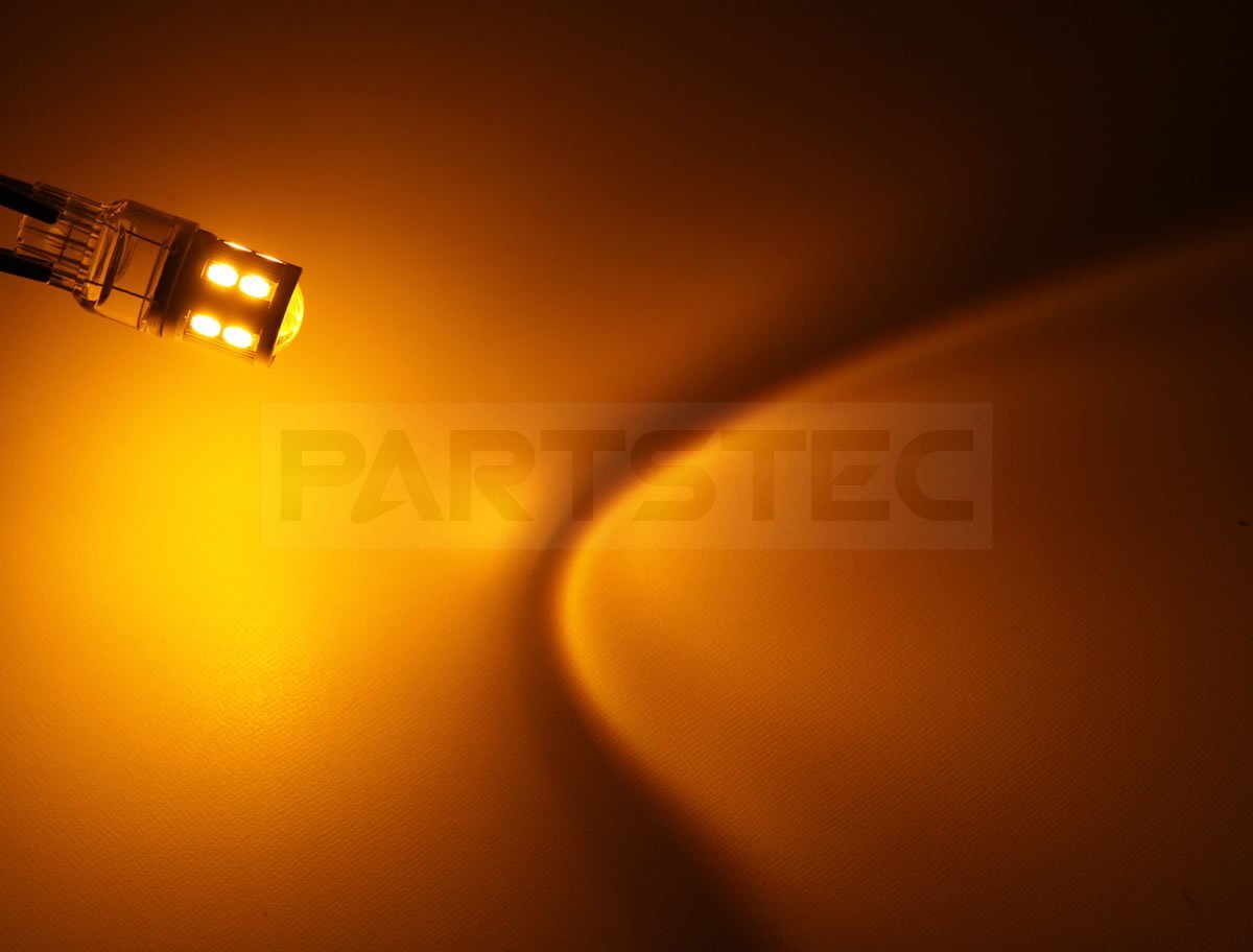 T20 LED ウインカー バルブ アンバー 2個 12V 汎用 オレンジ ショートバルブ LA600/610S タント タントカスタム / 103-35×2の画像5