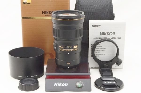 ☆極上美品☆ Nikon ニコン AF-S NIKKOR 300mm F4 E PF ED VR 元箱 付属品 お得な別売り純正三脚座 RT-1付き！ ♯24031803の画像1