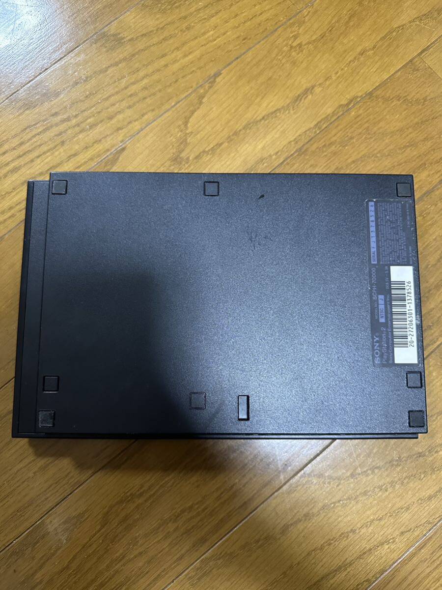 ジャンク SONY PlayStation2 プレイステーション2 PS2 本体 SCPH70000 ブラック 起動可 電源アダプター付き _画像5