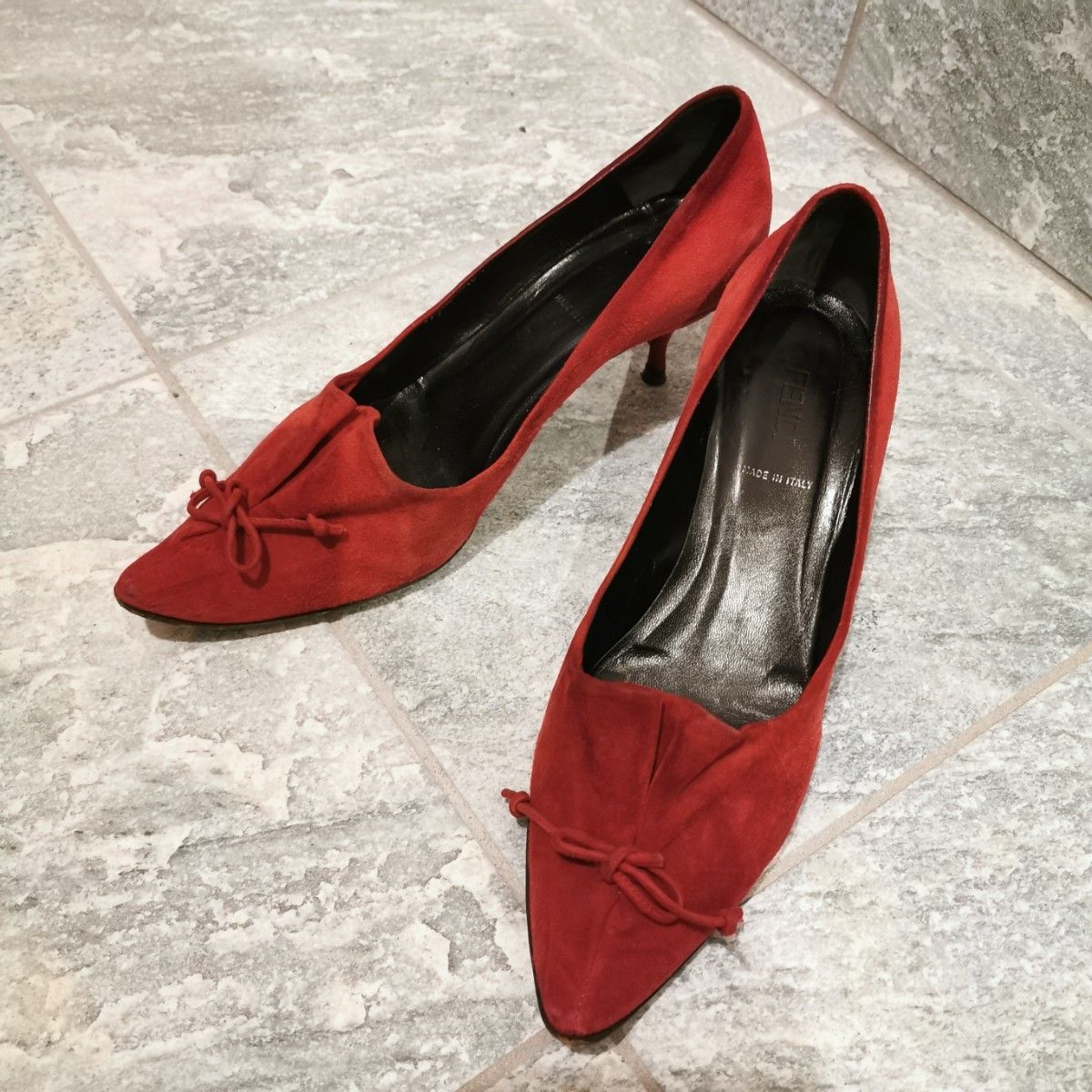 FENDI 37 パンプス フェンディ FENDI レディース 37 パンプス スウェード ワイン