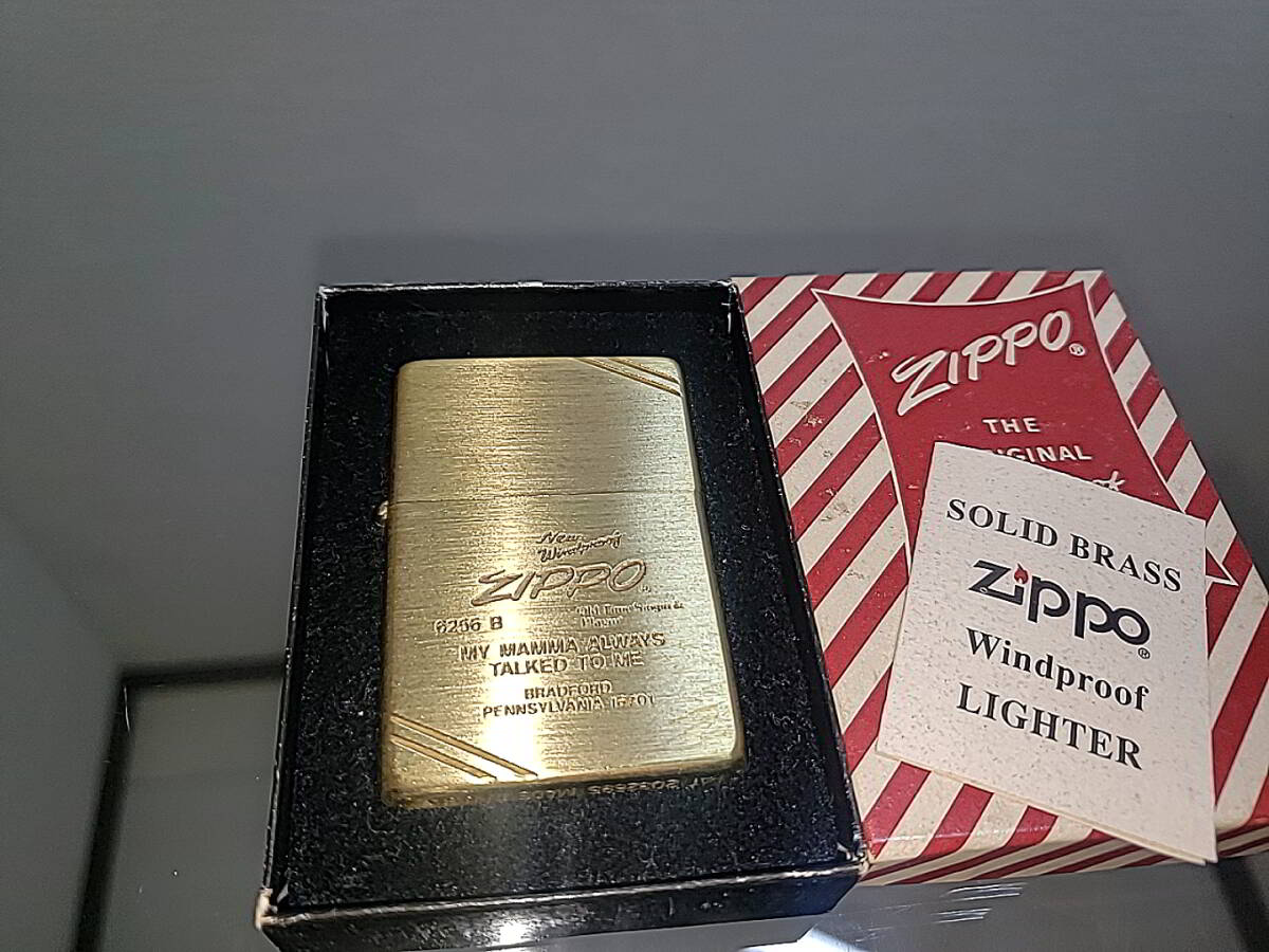 ZIPPO ソリッドブラス 1937レプリカ イタリックロゴ ダイアゴナル 1985年製の画像1