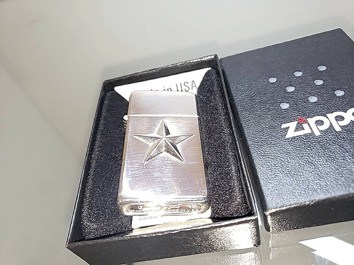 zippo セブンスター　カッティング　メンソール　星　メタル貼り　スリム　2011年製_画像2