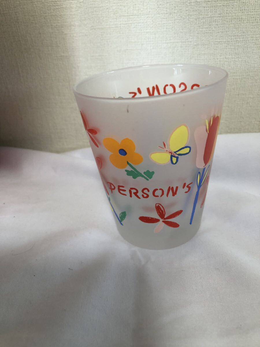 未使用　PERSON’S　パーソンズ　ハッピータンブラーセット　容量210ml　5個セット　東洋ガラス　当時物　レトロ　花柄_画像4