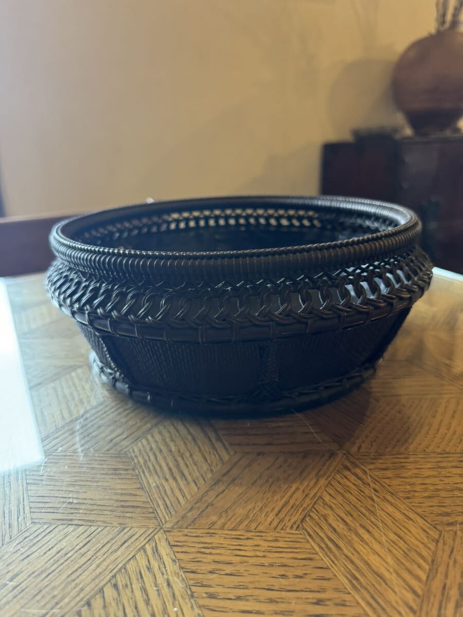 GM3C⑤ 出来の良い炭斗 炭籠 炭道具 唐物写 茶道具 煎茶道具 鉄瓶