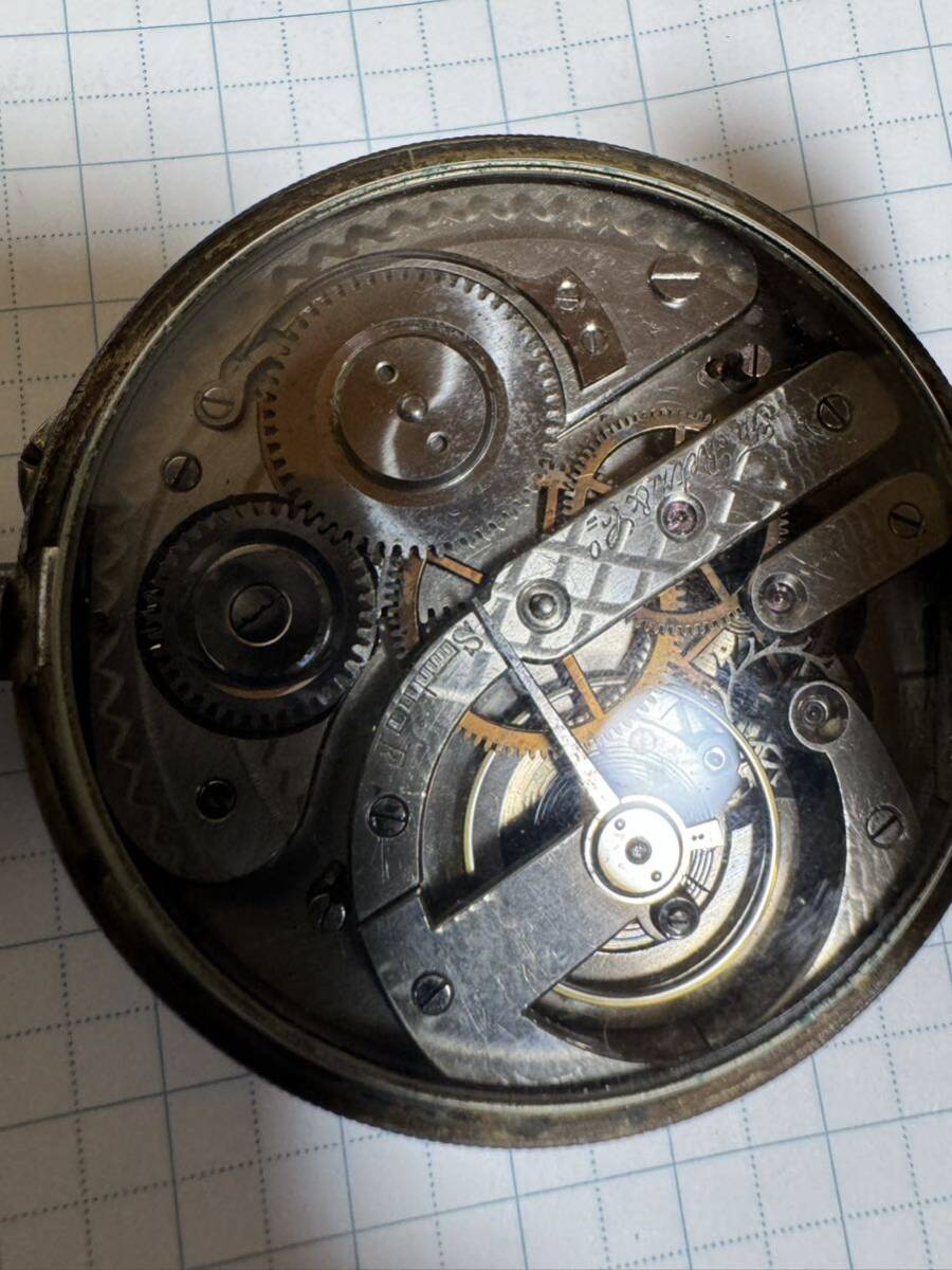 GM4Bロ アンティーク 懐中時計 手巻き 稼働品 レッツ商会 銀ケースの画像7